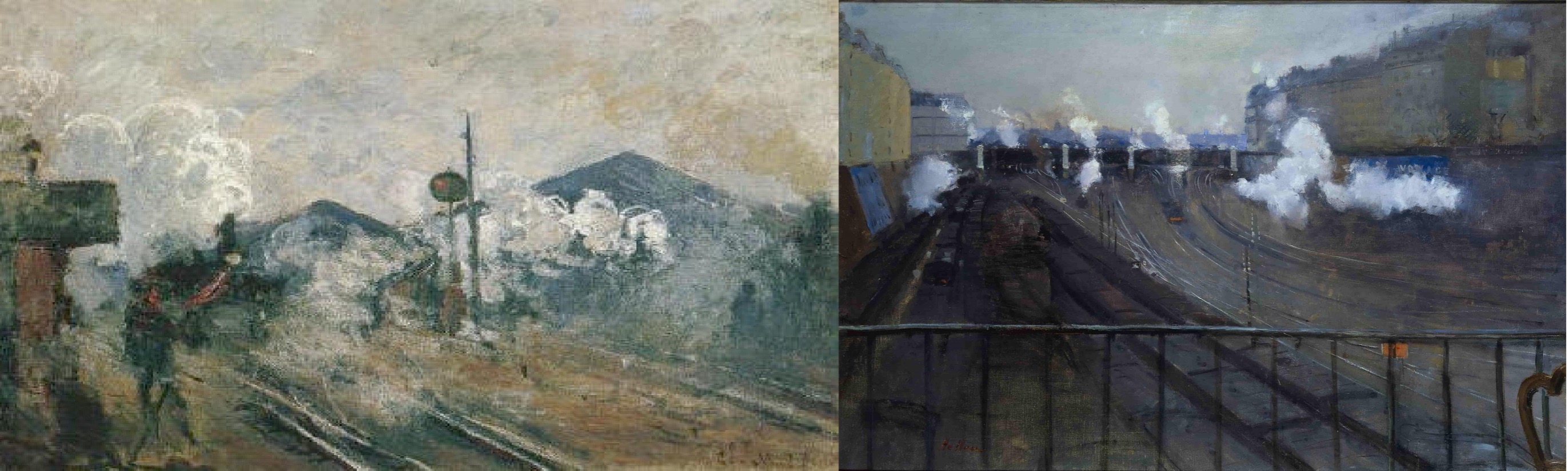 A Gare Saint-Lazare Monet és Helleu festményén